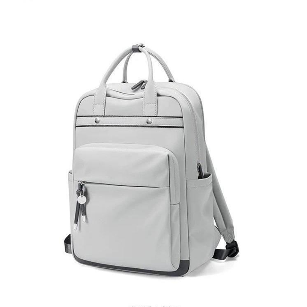 Laptop backpack ,business travel backpack for women, 15 inch laptop compartment , Black/Grey /Milk white 